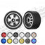 1:64 Petal-Style Wheels with Rubber Tires for Model Cars
