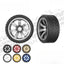 1:64 Seven-Spoke Wheels with Rubber Tires for Model Cars