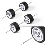 1:64 Five-Spoke Rubber Tires for Diecast Cars