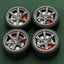 1/64 Bearing Wheels – JDM Six-Spoke Rims with Rubber Tires