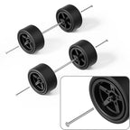 1:64 Five-Spoke Rubber Tires for Diecast Cars