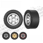 1:64 Off-Road Six-Spoke Wheels with Rubber Tires for Model Cars