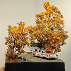 1/64 Handmade Autumn Mountain Road Diorama Scene