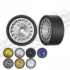 1:64 Full Disc Wheels with Rubber Tires for Model Cars