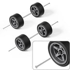 1:64 Five-Spoke Rubber Tires for Diecast Cars