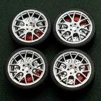 1/64 Bearing Wheels – BBS-Style Rims with Rubber Tires