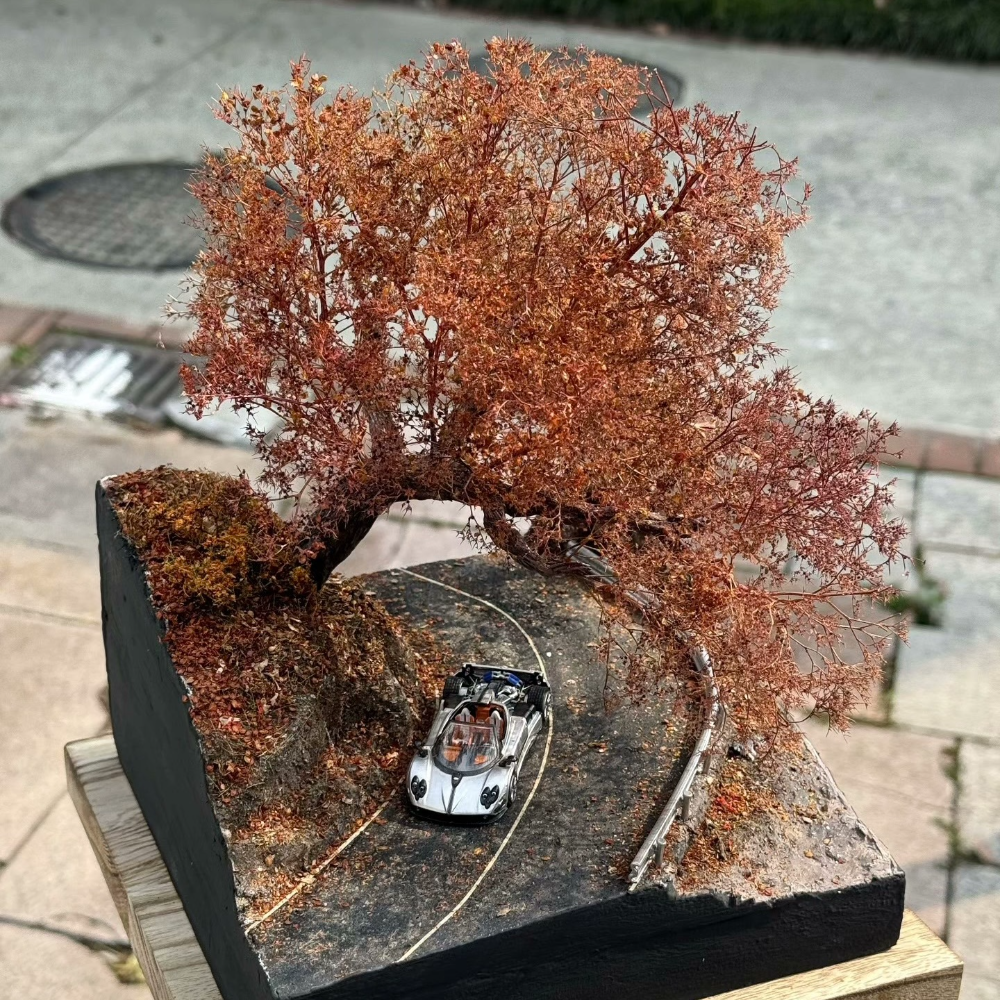 1/64 Handmade Autumn Tree Diorama Scene