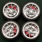 1/64 Bearing Wheels – BBS RI-A-Style Rims with Rubber Tires