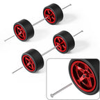 1:64 Five-Spoke Rubber Tires for Diecast Cars