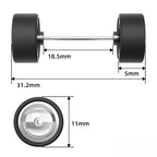 1:64 Spherical Face Wheels with Rubber Tires for Model Cars