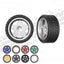 1:64 Five-Star Wheels with Rubber Tires for Model Cars