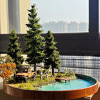 1/64 Handmade Fishing Camp Diorama Scene