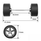 1:64 Five-Spoke Rubber Tires for Diecast Cars