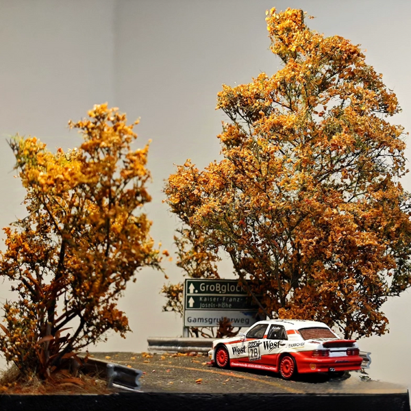 1/64 Handmade Autumn Mountain Road Diorama Scene