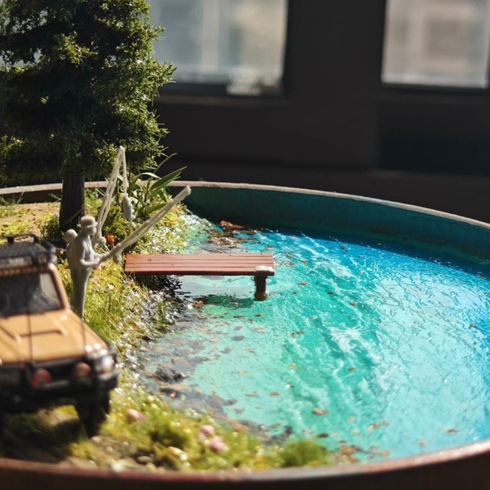 1/64 Handmade Fishing Camp Diorama Scene