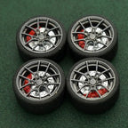 1/64 Bearing Wheels – Rims with Rubber Tires