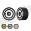 1:64 Scale Mini Disc Wheels with Rubber Tires