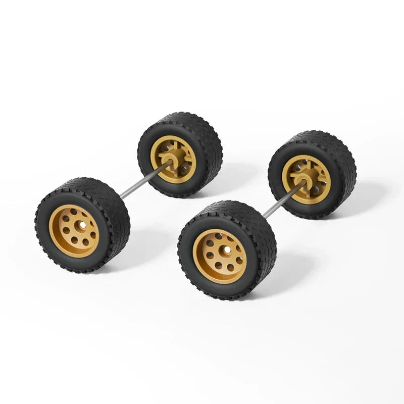 1:64 Off-Road Eight-Hole Wheels with Rubber Tires