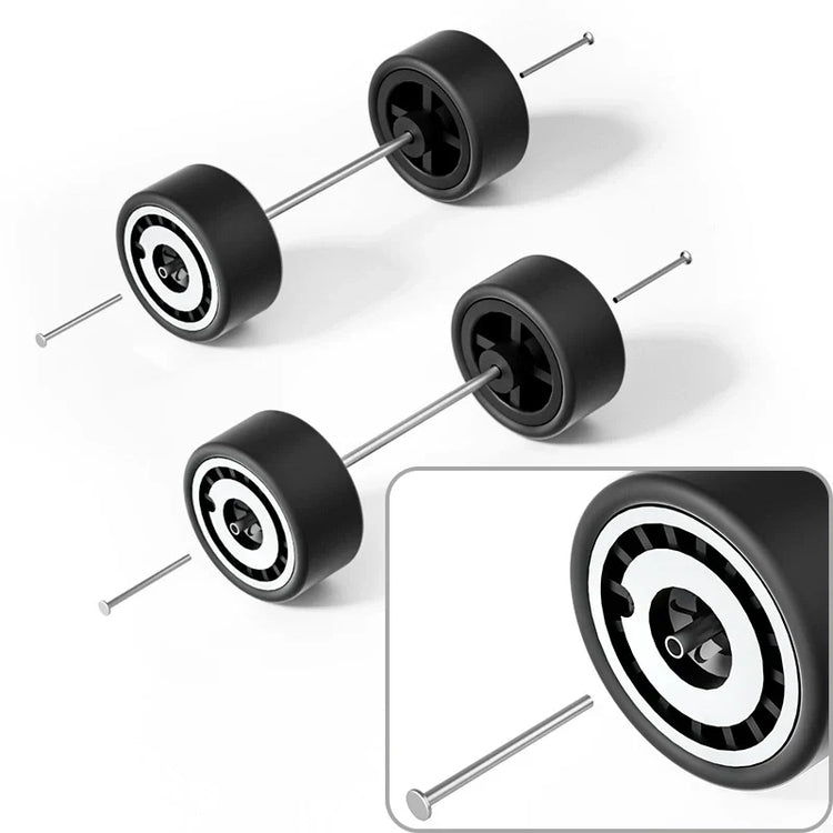 1:64 Scale Mini Disc Wheels with Rubber Tires