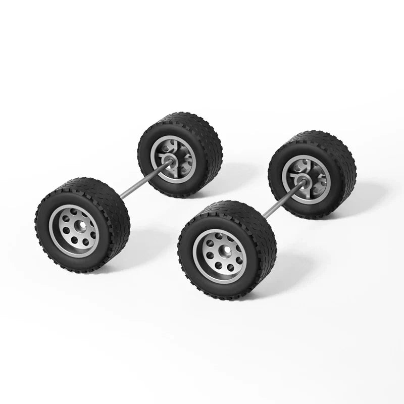1:64 Off-Road Eight-Hole Wheels with Rubber Tires