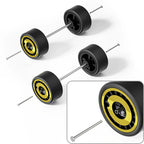 1:64 Scale Mini Disc Wheels with Rubber Tires