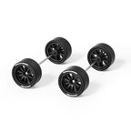 1:64 Ten-Spoke Wheels with Rubber Tires for Model Cars