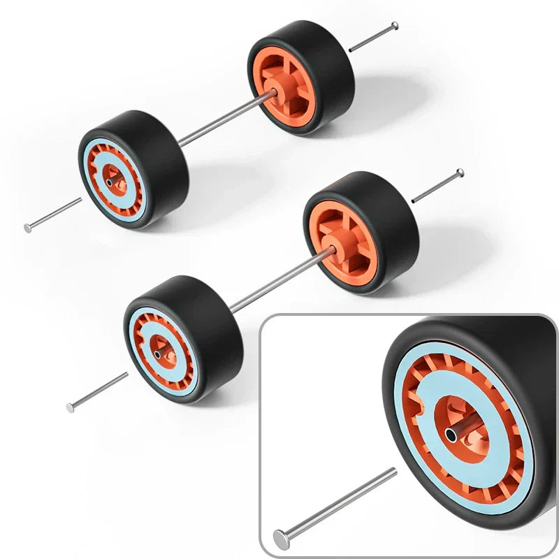 1:64 Scale Mini Disc Wheels with Rubber Tires