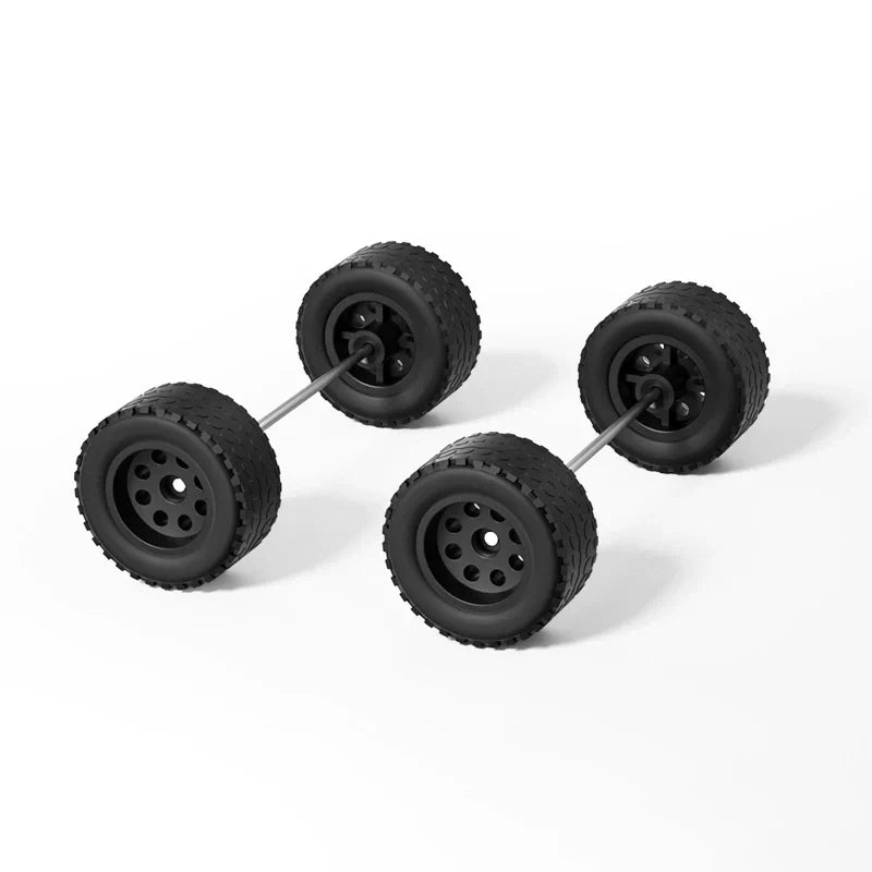1:64 Off-Road Eight-Hole Wheels with Rubber Tires
