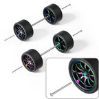 1:64 Ten-Spoke Rubber Tires for Diecast Cars