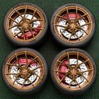 1/64 Bearing Wheels – BBS RI-A-Style Rims with Rubber Tires