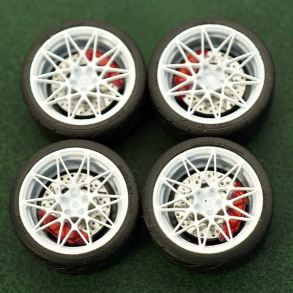 1/64 Bearing Wheels – BMW M4 GTS-Style Rims with Rubber Tires