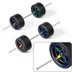 1:64 Five-Spoke Rubber Tires for Diecast Cars