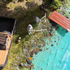 1/64 Handmade Fishing Camp Diorama Scene