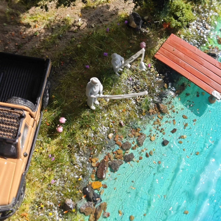 1/64 Handmade Fishing Camp Diorama Scene