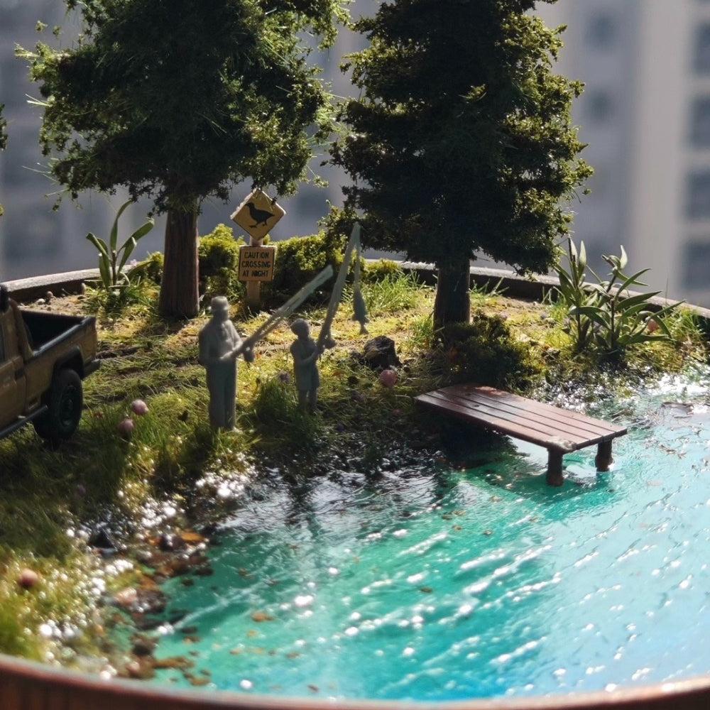 1/64 Handmade Fishing Camp Diorama Scene