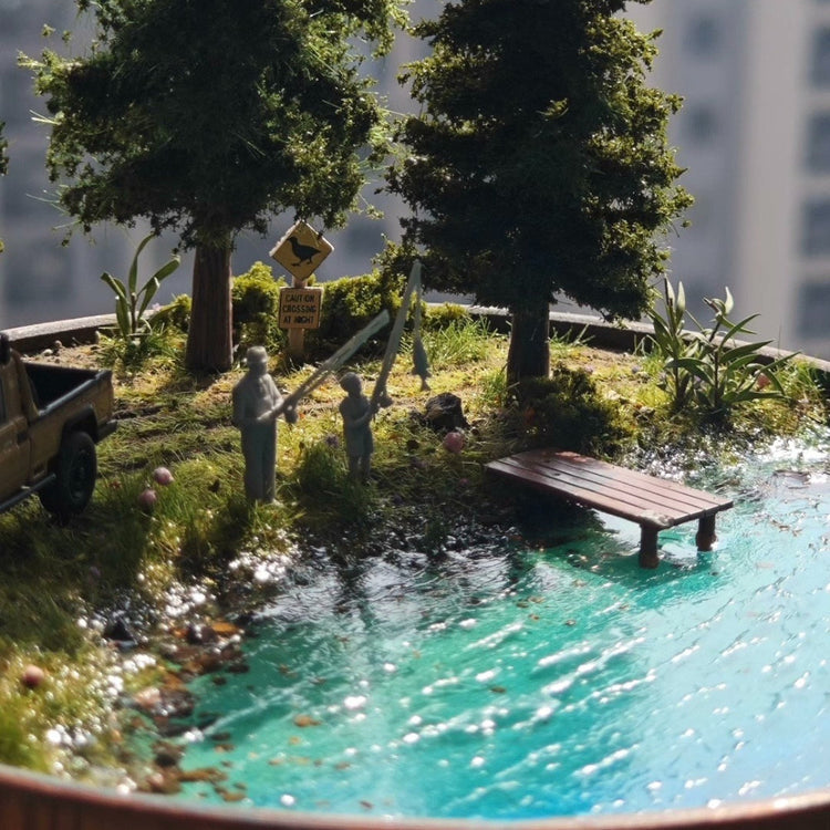 1/64 Handmade Fishing Camp Diorama Scene