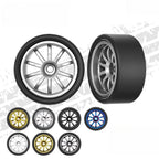 1:64 Ten-Spoke Rubber Tires for Diecast Cars