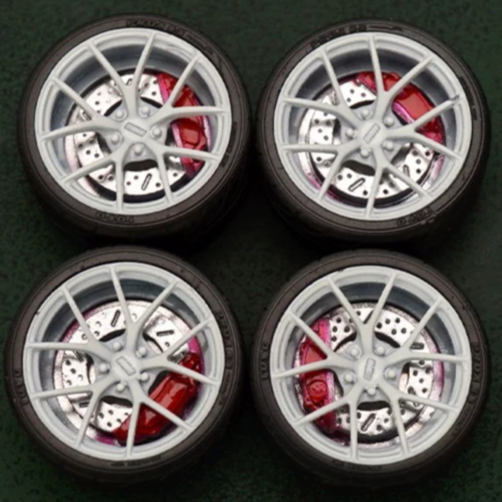 1/64 Bearing Wheels – BBS RI-A-Style Rims with Rubber Tires