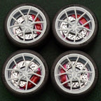 1/64 Bearing Wheels – BBS RI-A-Style Rims with Rubber Tires