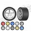 1:64 Five-Spoke Rubber Tires for Diecast Cars