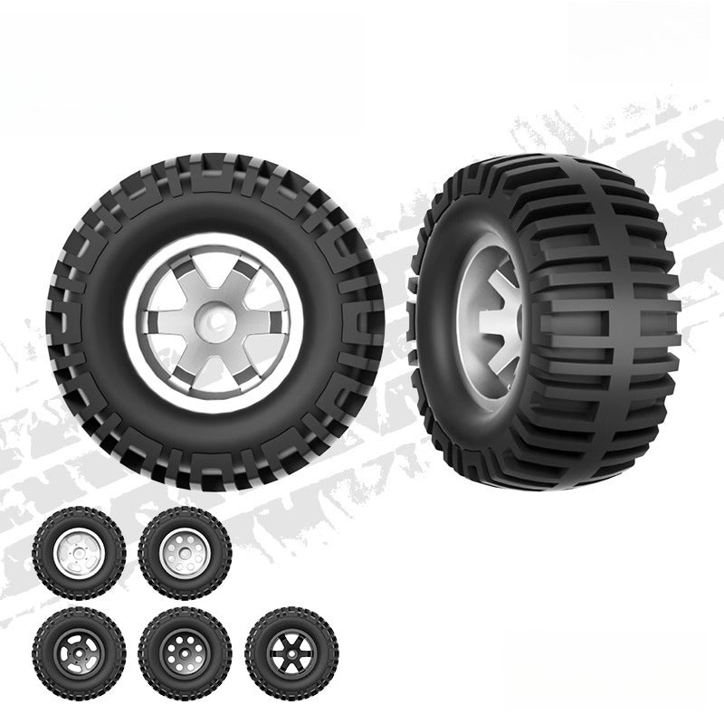 1:64 Big Foot Off-Road Wheels with Rubber Tires for Model Cars